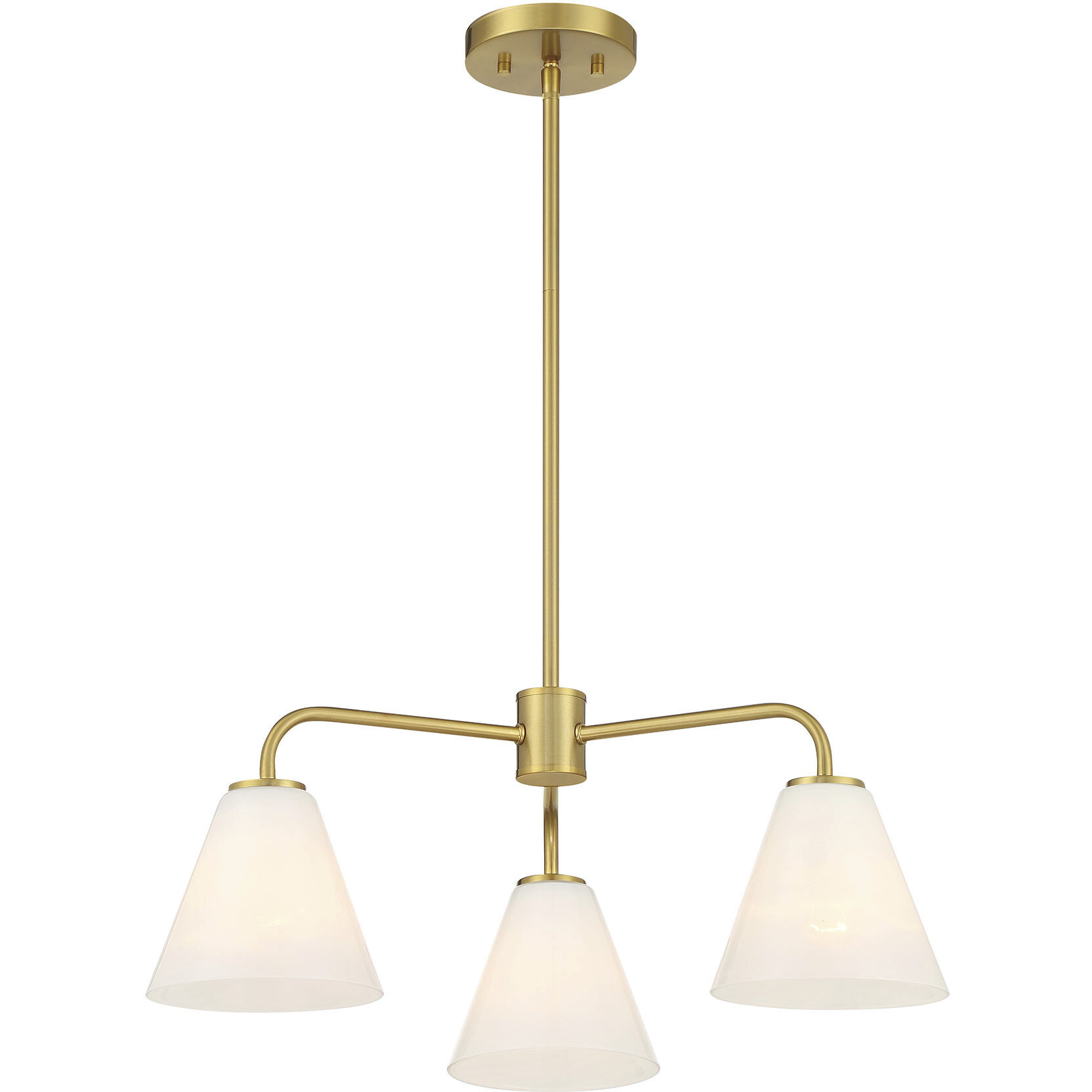 Blair 3 Light 24 inch Warm Brass Chandelier Ceiling Light